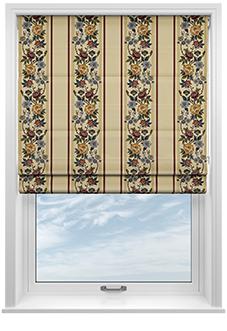 Jennys Stripe, Merlot - Twist&Fit Roman Blind